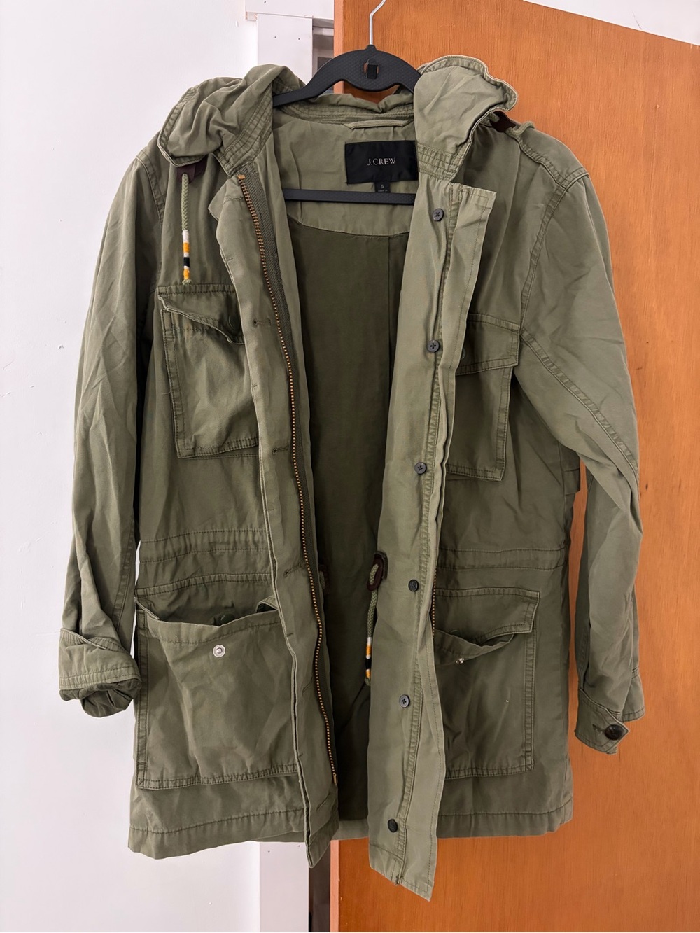 J. Crew Olive Green Hooded Field Jacket